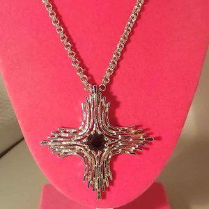 "Rare in Silver" Vintage Sarah Coventry Pendant Necklace